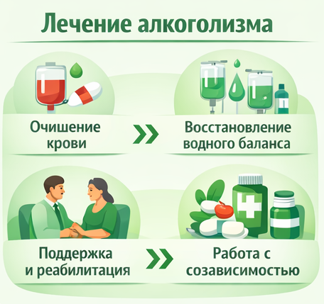 лечение алкоголизма в Таре этапы